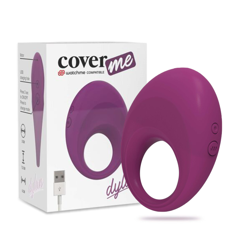 COVERME - BAGUE RECHARGEABLE DYLAN COMPATIBLE AVEC LA TECHNOLOGIE SANS FIL WATCHME - Sensualia