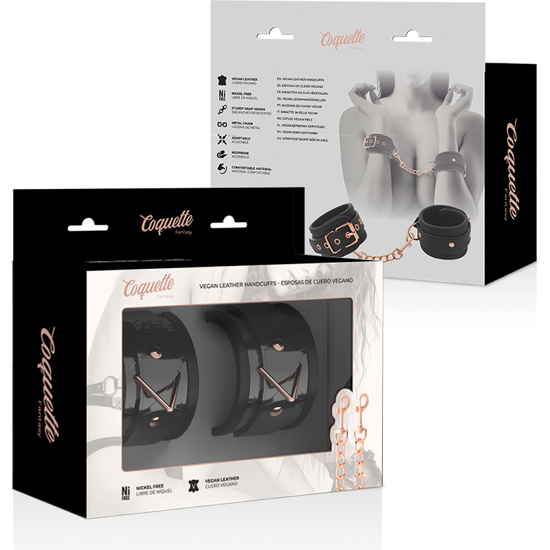 COQUETTE CHIC DESIRE - MENOTTES ÉDITION NOIRE AVEC DOUBLURE EN NÉOPRÈNE - Sensualia