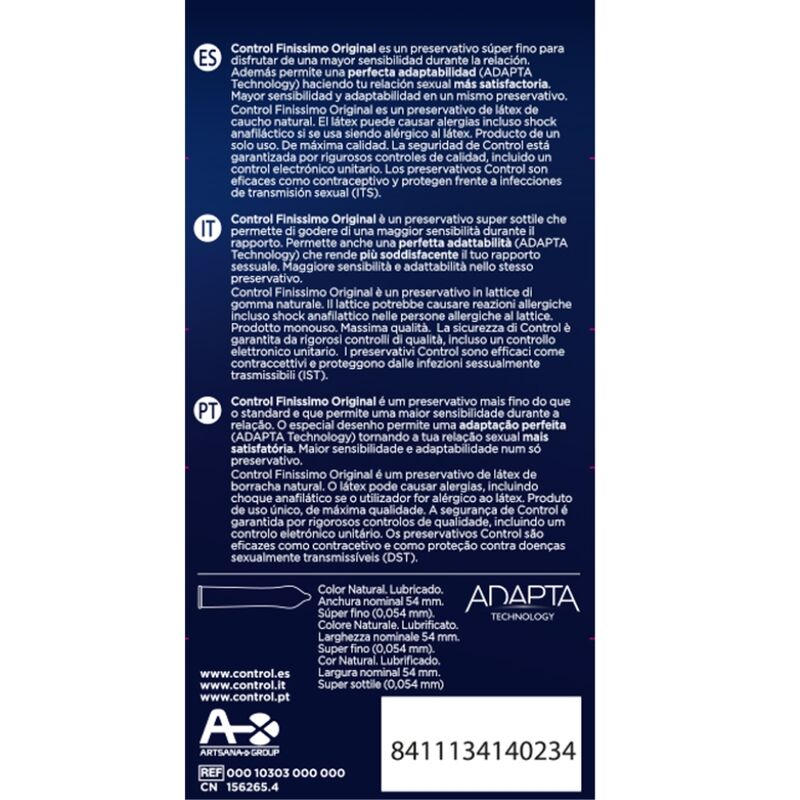 CONTROL - FINISSIMO CONDOMS 12 UNITS - Sensualia