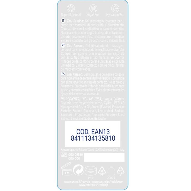 CONTROL - 2 EN 1 MASSAGE & PLAISIR THAI PASSION 200 ML - Sensualia