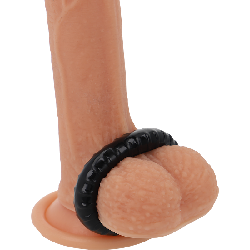 POWERING - ANNEAU PÉNIS SUPER FLEXIBLE ET RÉSISTANT 4,5CM PR07 NOIR - Sensualia