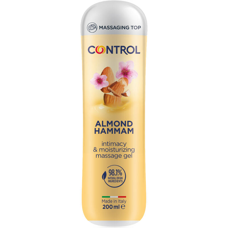 CONTROL - GEL DE MASSAGE HAMMAM AUX AMANDES 3 EN 1 200 ML - Sensualia
