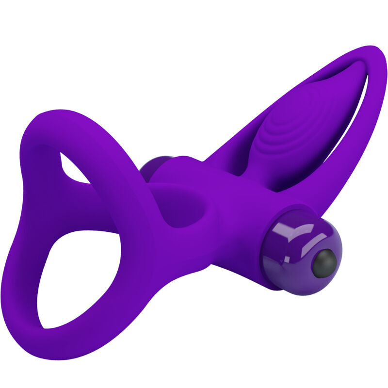 PRETTY LOVE - ANNEAU VIBRATEUR 10 VIBRATIONS SILICONE VIOLETTE - Sensualia