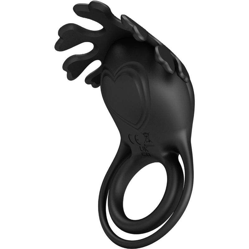 PRETTY LOVE - ANNEAU VIBRATEUR RUBEN 7 VIBRATIONS SILICONE NOIR - Sensualia