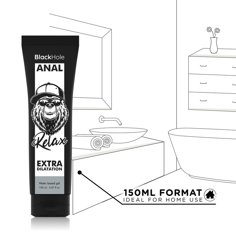 BLACK HOLE - GEL A BASE D''EAU DILATATION ANALE 150 ML - Sensualia