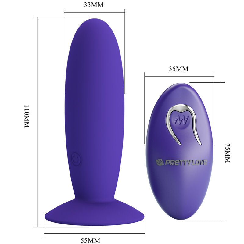PRETTY LOVE - VIBRATEUR ANAL YOUTH PLUG TÉLÉCOMMANDE VIOLET - Sensualia