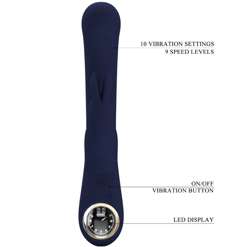 PRETTY LOVE - VIBRATEUR LAMAR LAPIN ET POINT G BLEU - Sensualia