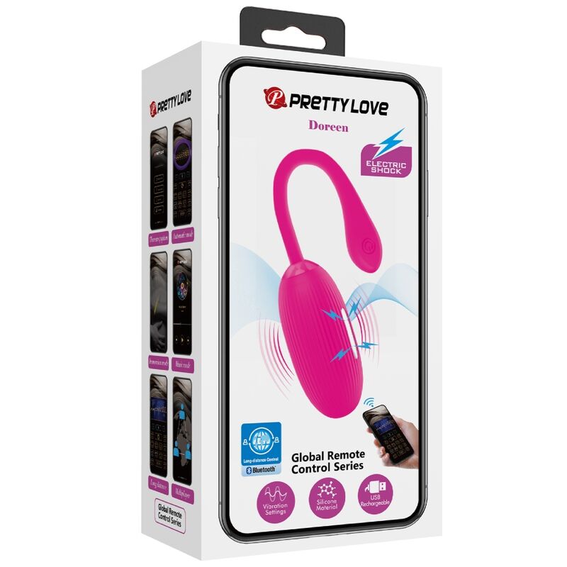 PRETTY LOVE - OEUF VIBRANT RECHARGEABLE DOREEN MAGENTA TÉLÉCOMMANDE - Sensualia