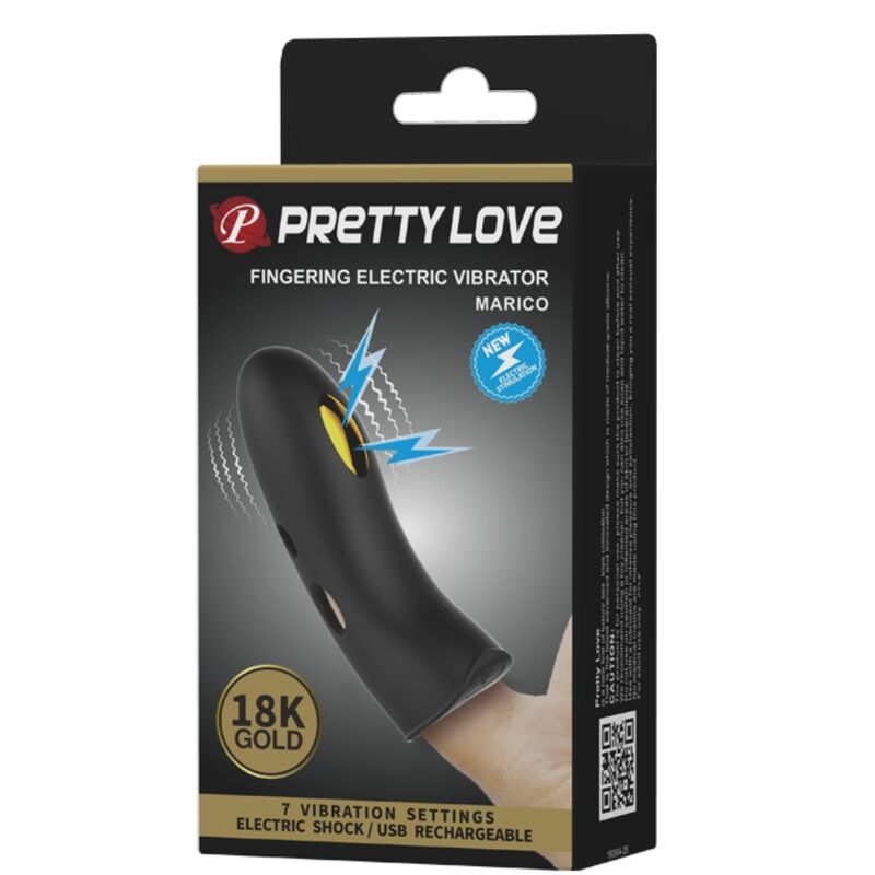 PRETTY LOVE - COUVRE-DOIGTS ÉLECTRO-STIMULATEUR MARICO NOIR - Sensualia