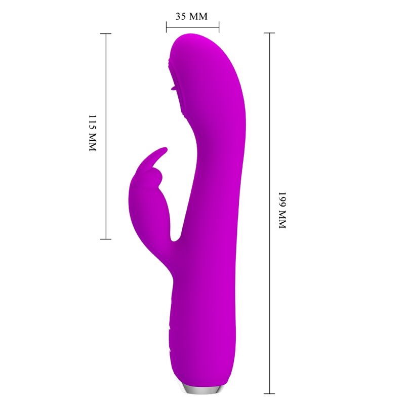 PRETTY LOVE - VIBRATEUR RECHARGEABLE RACHEL AVEC VENTOUSE VIOLET - Sensualia