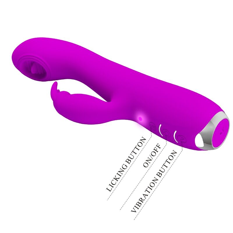PRETTY LOVE - VIBRATEUR RECHARGEABLE RACHEL AVEC VENTOUSE VIOLET - Sensualia