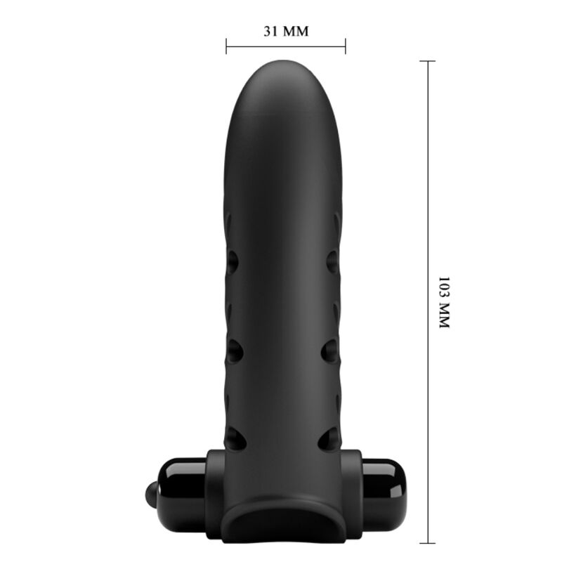 PRETTY LOVE - COUVERCLE DE DOIGT VIBRATEUR LAPIN NOIR VANCE - Sensualia