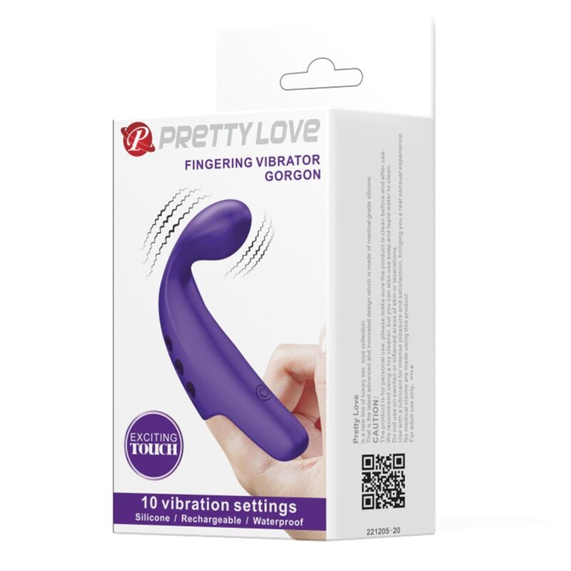PRETTY LOVE - VIBRATEUR DOIGT RECHARGEABLE GORGON VIOLET - Sensualia