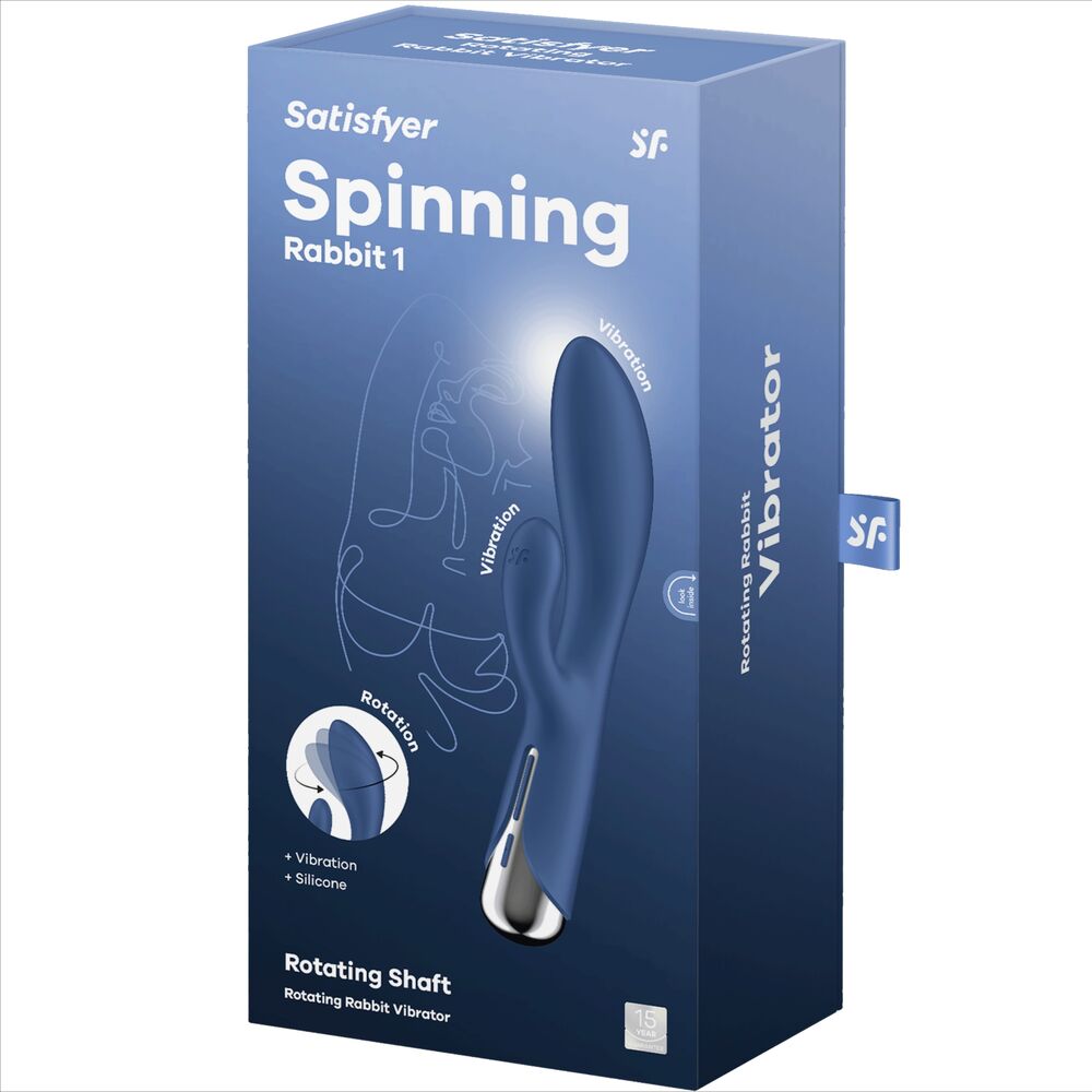 SATISFYER - SPINNING RABBIT 1 ESTIMULACION CLITORIS Y PUNTO G ROJO - Sensualia
