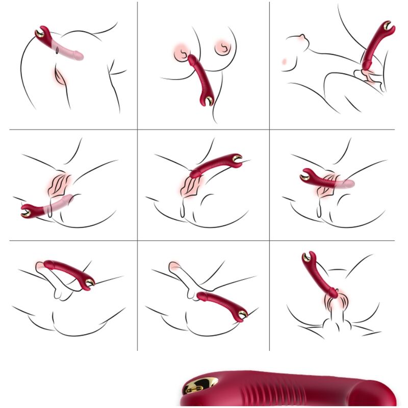 ARMONY - VIBRATEUR & ROTATEUR PRINCE DILDO ROUGE - Sensualia