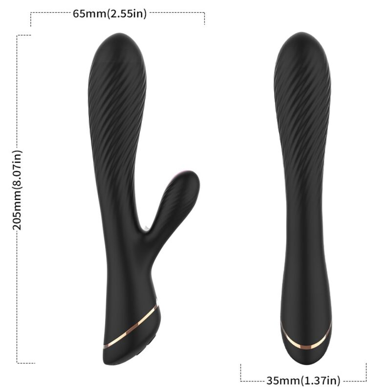 ARMONY - VIBRATEUR LAPIN SILICONE NOIR - Sensualia