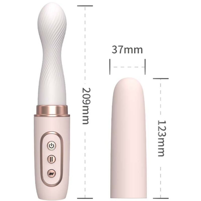 ARMONY - VIBRATEUR ROTATEUR & MACHINE TÉLESCOPIQUE AUTOMATIQUE JAUNE - Sensualia
