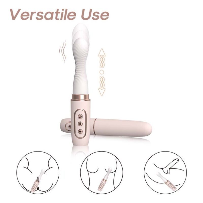 ARMONY - VIBRATEUR ROTATEUR & MACHINE TÉLESCOPIQUE AUTOMATIQUE JAUNE - Sensualia