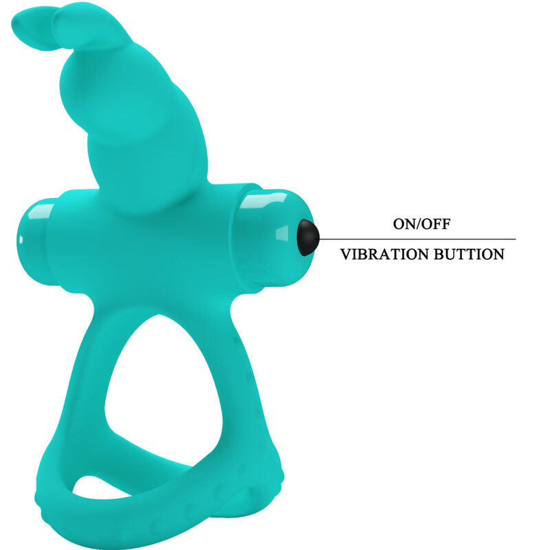 PRETTY LOVE - ANNEAU VIBRATEUR LAPIN VERT FIGGY - Sensualia