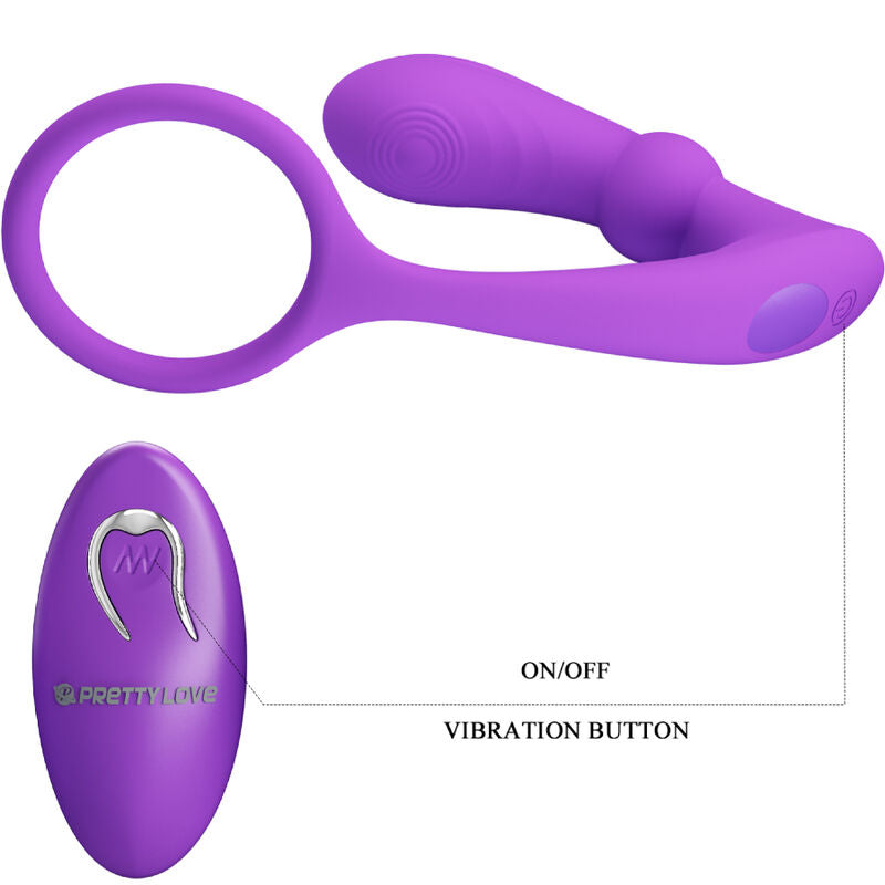 PRETTY LOVE - ANNEAU ANAL ET VIBRATEUR WARREN VIOLET PRETTY LOVE BOTTOM