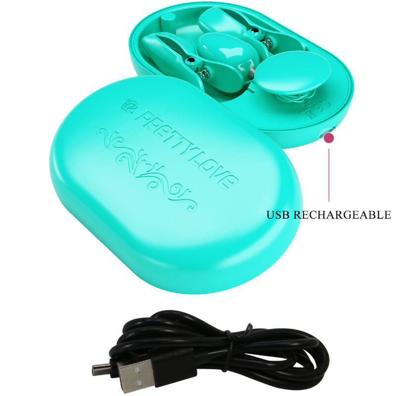 PRETTY LOVE - BOITE SURPRISE PINCE A ELECTRO STIMULATION BLEUE - Sensualia