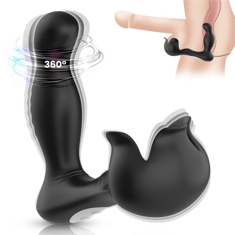 ARMONY - VIBRATEUR SURROUND ANAL & STIMULATEUR TESTICULOS TÉLÉCOMMANDE NOIR - Sensualia