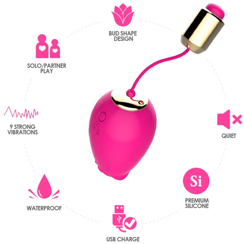 ARMONY - VIBRATEUR MANDALA EGG TÉLÉCOMMANDE G-SPOT FUCHSIA - Sensualia