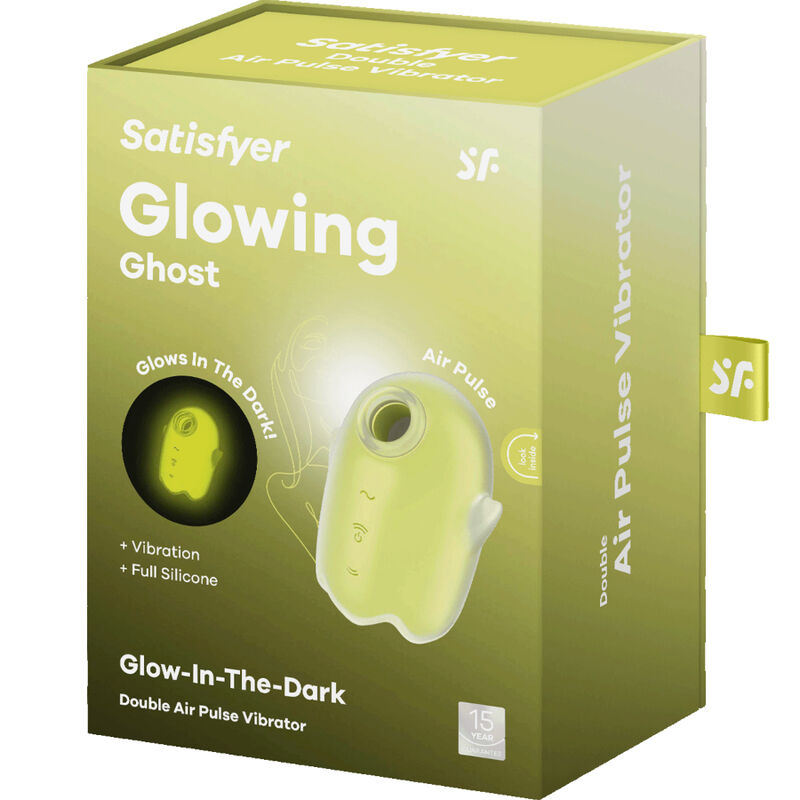 SATISFYER - GLOWING GHOST AIR PULSE & VIBRADOR AMARILLO - Sensualia