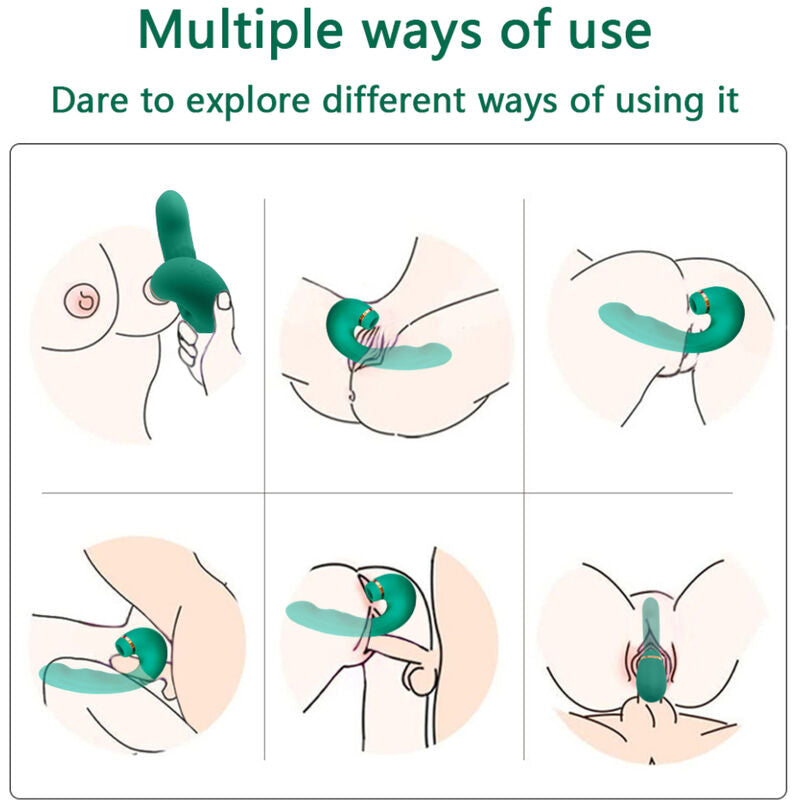 ARMONY - VIBRATEUR & VENTOUSE FLEXIBLE VERT ARMONY STIMULATORS