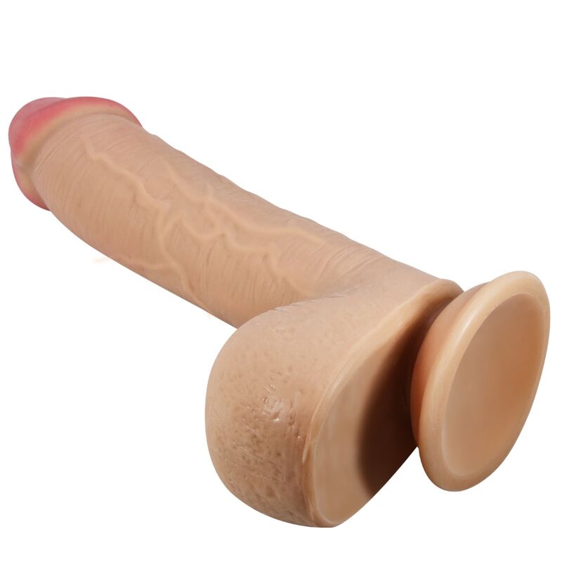 PRETTY LOVE - SÉRIE SLIDING SKIN GODE RÉALISTE AVEC VENTOUSE SLIDING SKIN FLESH 23,4 CM - Sensualia