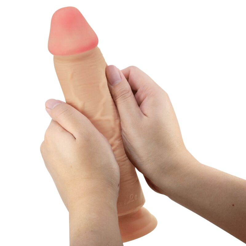 PRETTY LOVE - SÉRIE SLIDING SKIN GODE RÉALISTE AVEC VENTOUSE SLIDING SKIN FLESH 23,4 CM - Sensualia