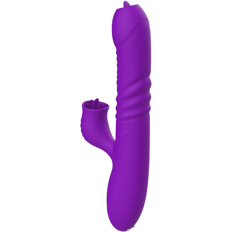 ARMONY - VIBRATEUR LAPIN ENTIÈREMENT G SPOT AVEC LANGUE STIMULANTE EFFET CHALEUR VIOLET - Sensualia