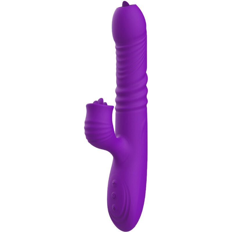 ARMONY - VIBRATEUR LAPIN ENTIÈREMENT G SPOT AVEC LANGUE STIMULANTE EFFET CHALEUR VIOLET - Sensualia