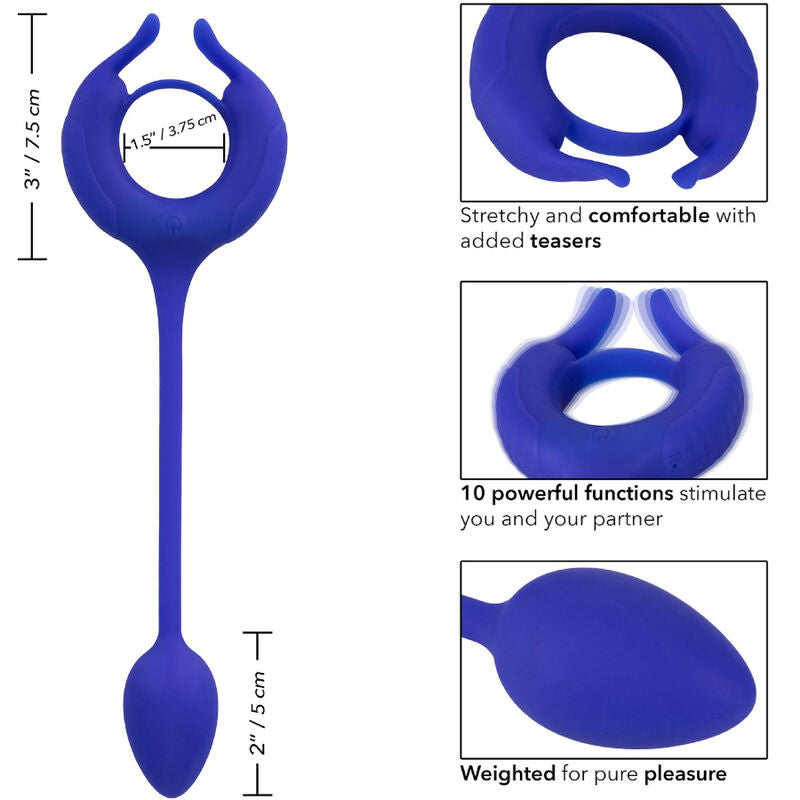 CALEXOTICS - ADMIRAL ANNEAU PÉNIEN LESTÉ BLEU - Sensualia
