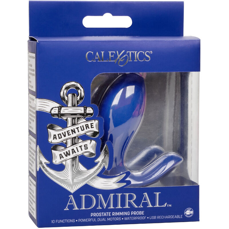 CALEXOTICS - ADMIRAL STIMULATEUR ET VIBRATEUR DE PROSTATE RIMMING BLEU - Sensualia