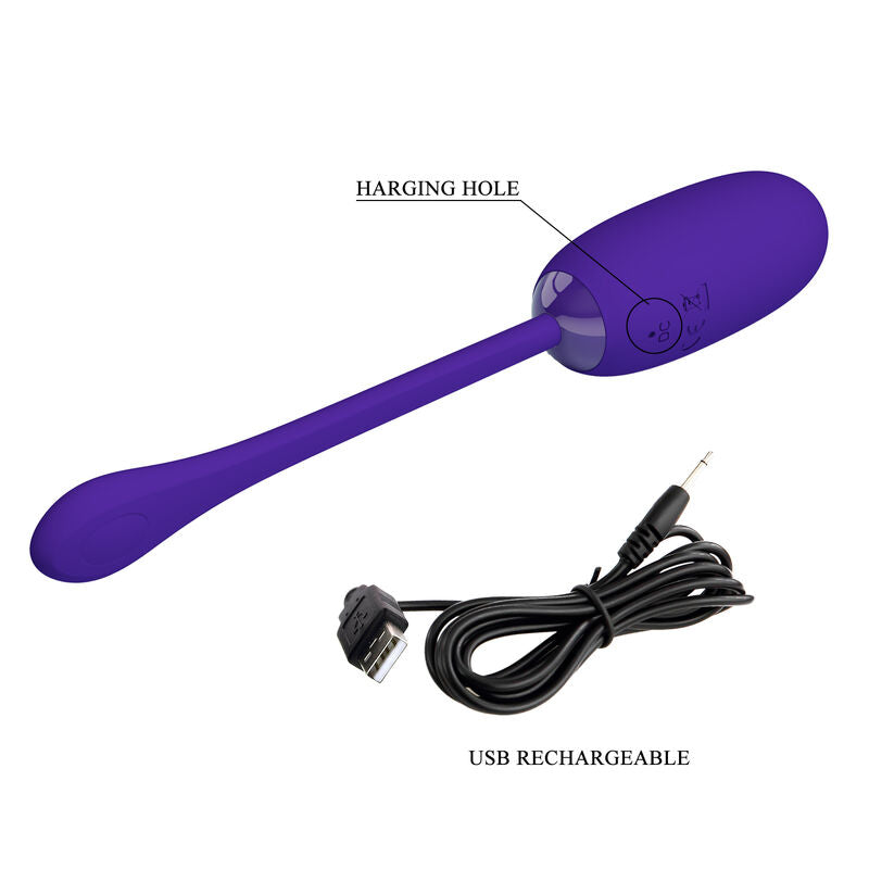 PRETTY LOVE - OEUF VIBRANT JULIUS IMPERMÉABLE-RECHARGEABLE VIOLET - Sensualia
