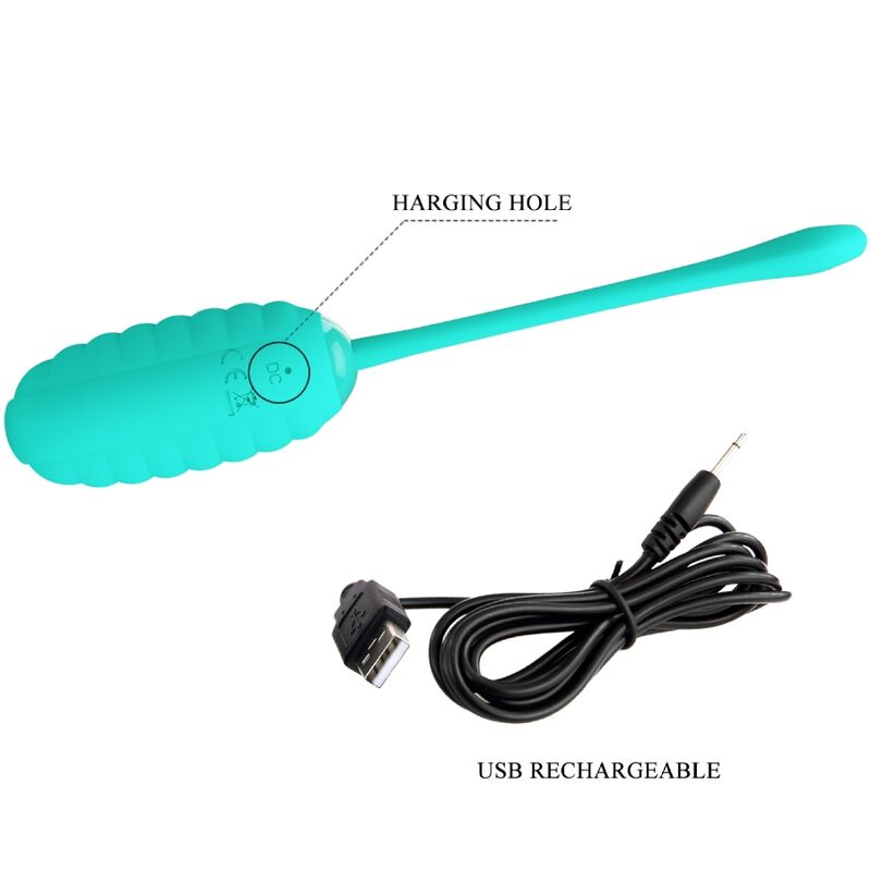 PRETTY LOVE - OEUF VIBRANT RECHARGEABLE KIRK AQUA VERT - Sensualia
