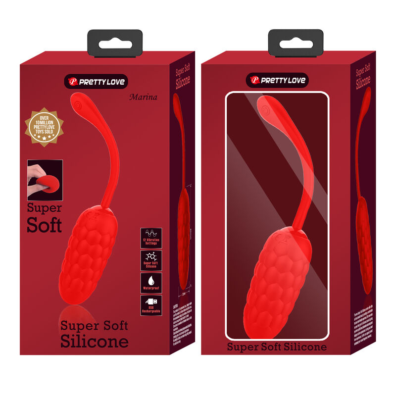 PRETTY LOVE - OEUF VIBRANT TEXTURE MARINE RECHARGEABLE ROUGE - Sensualia
