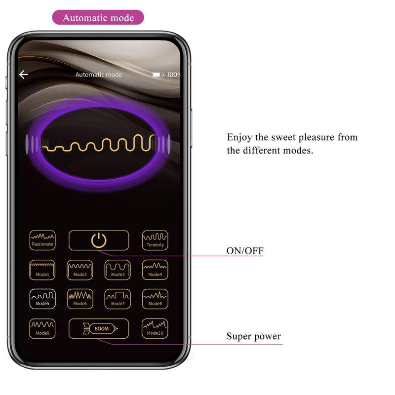 PRETTY LOVE - TÉLÉCOMMANDE JAYLEEN VIBRATOR APP VIOLET - Sensualia