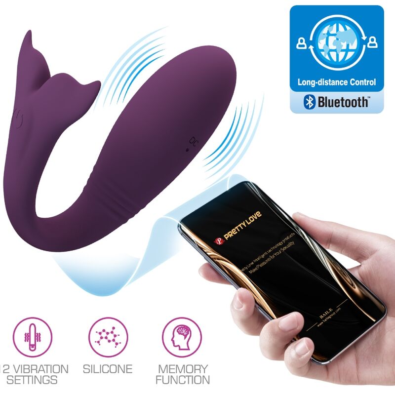 PRETTY LOVE - TÉLÉCOMMANDE JAYLEEN VIBRATOR APP VIOLET - Sensualia