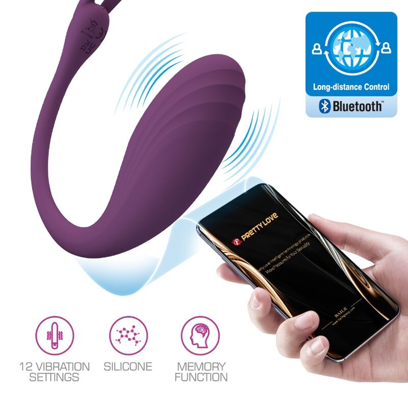 PRETTY LOVE - TÉLÉCOMMANDE CATALINA VIBRATOR APP VIOLET - Sensualia