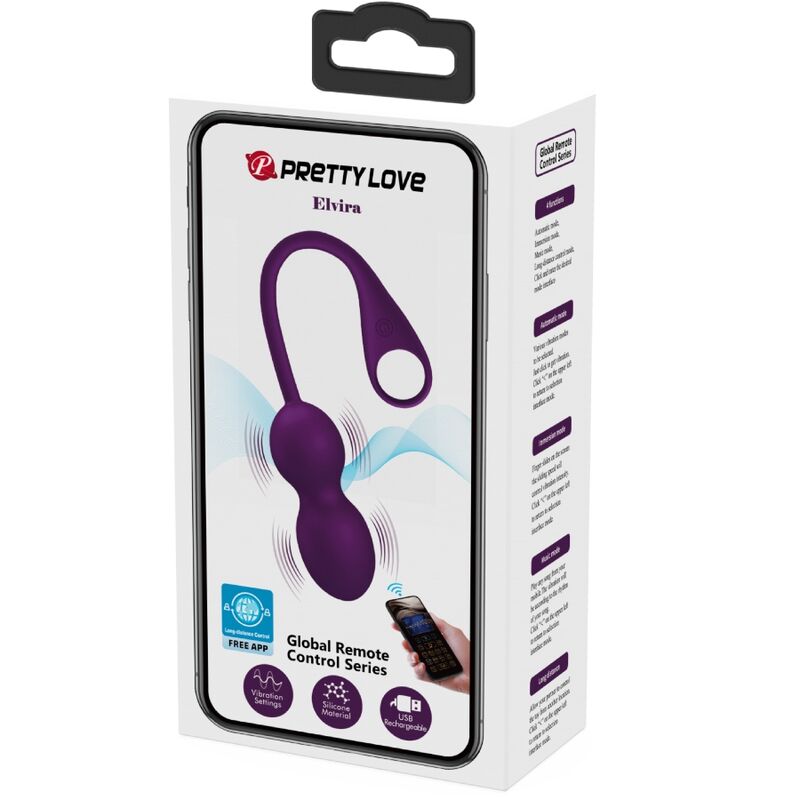 PRETTY LOVE - ELVIRA KEGEL BALLS APP TÉLÉCOMMANDE VIOLET - Sensualia