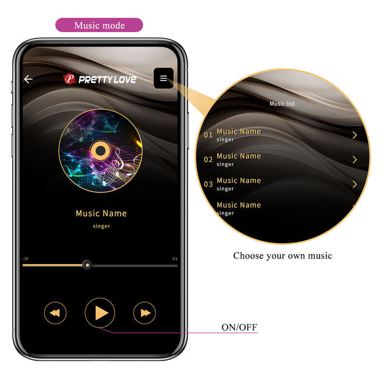 PRETTY LOVE - HECTOR ELECTROSHOCK VIBRATEUR PAR APP CONTROL VIOLET - Sensualia