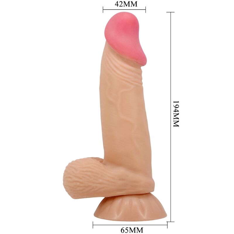 PRETTY LOVE - GODE RÉALISTE SÉRIE SLIDING SKIN AVEC VENTOUSE SLIDING SKIN 19,4 CM - Sensualia
