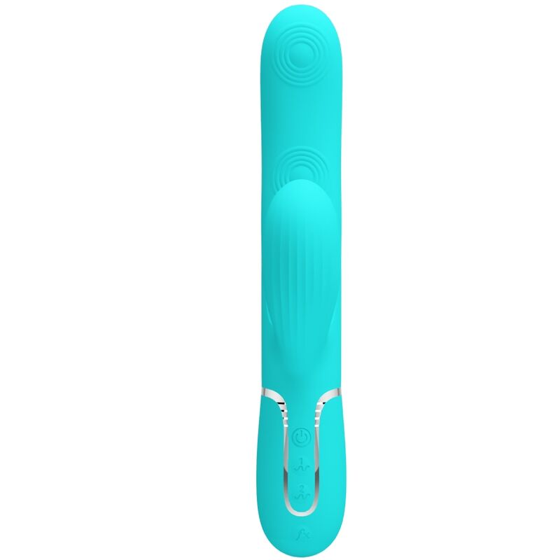 PRETTY LOVE - PERLITA VIBRATEUR MULTIFONCTION 3 EN 1 POINT G VERT AQUA - Sensualia