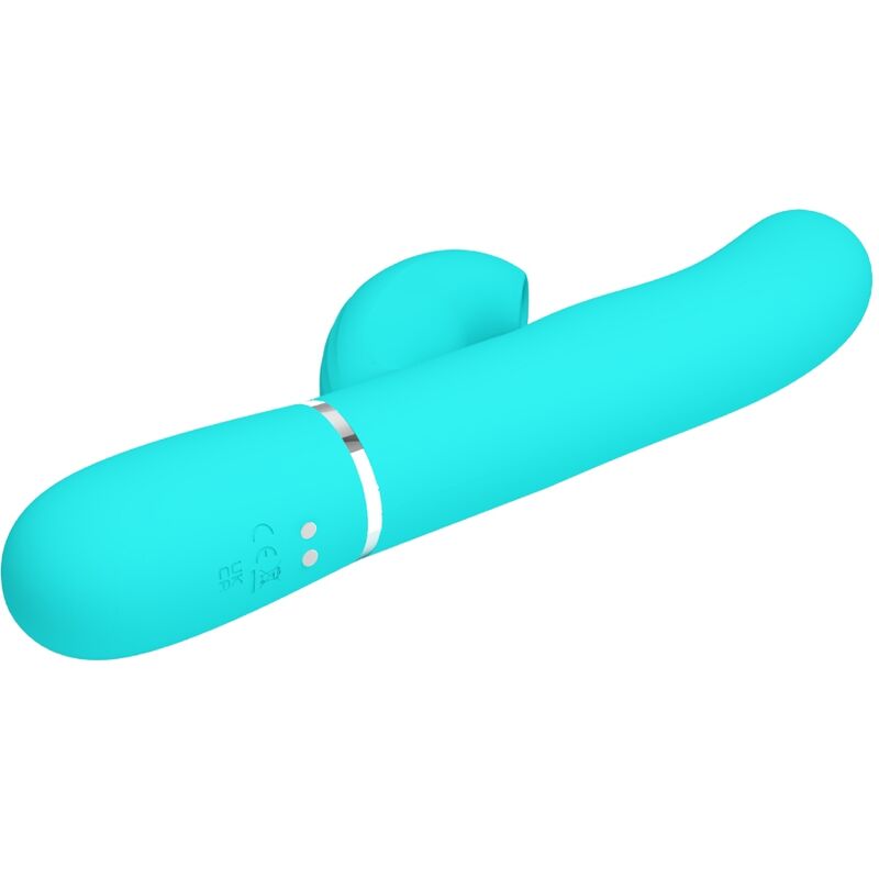 PRETTY LOVE - PERLITA VIBRATEUR MULTIFONCTION 3 EN 1 POINT G VERT AQUA - Sensualia