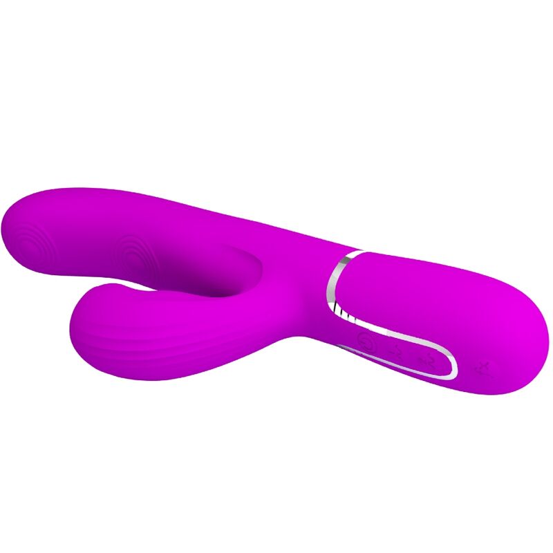 PRETTY LOVE - VIBRATEUR POINT G MULTIFONCTION 3 EN 1 PERLITA VIOLET - Sensualia