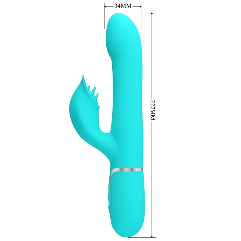 PRETTY LOVE - PERLES VIBRATEUR LAPIN VERT AQUA - Sensualia