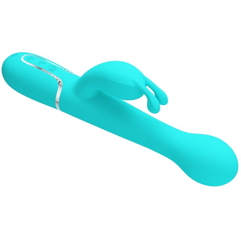 PRETTY LOVE - VIBRATEUR DEJON RABBIT 3 EN 1 MULTIFONCTION VERT AQUA - Sensualia