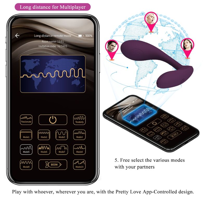 PRETTY LOVE - BAIRD APPLICATION LILA RECHARGEABLE G-SPOT 12 VIBRATIONS - Sensualia